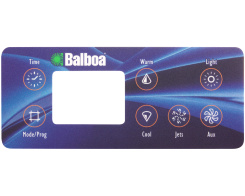 Balboa VL801D Bedienfeld Overlay, 7 Tasten