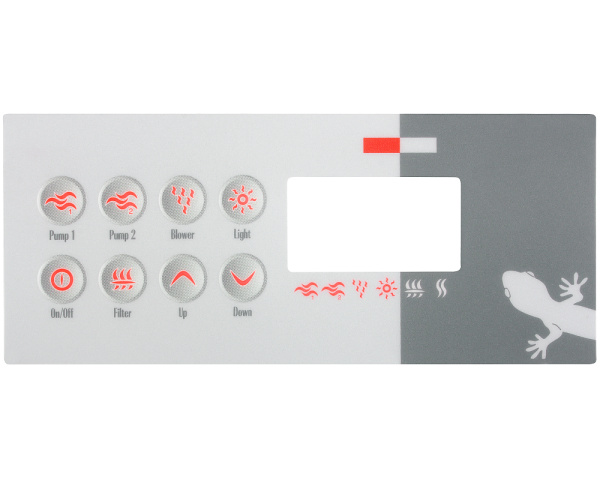 Gecko TSC-8 8-button keypad overlay - Click to enlarge