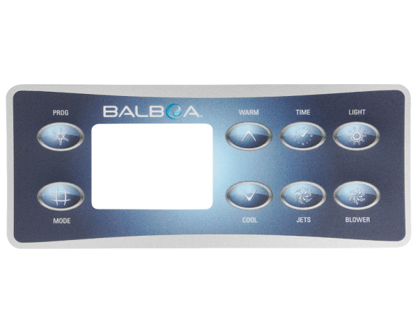 Balboa VL801D Deluxe overlay, 8 buttons - Click to enlarge