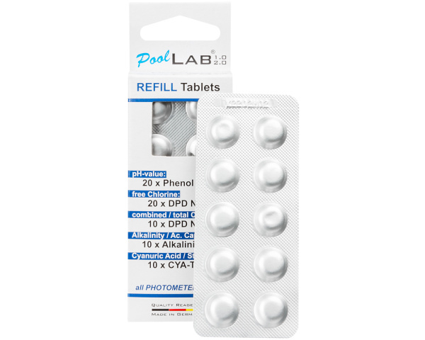 PoolLAB 1.0 / PoolLab 2.0 Photometer tablet refill pack - Click to enlarge