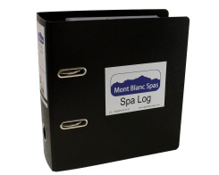 Monthly Spa Logs - set of 12 with binder