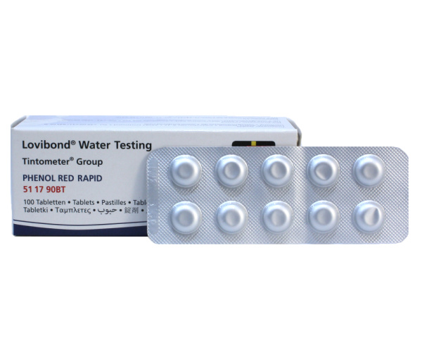 Lovibond Phnol Red Rapid tablets for pH - Click to enlarge