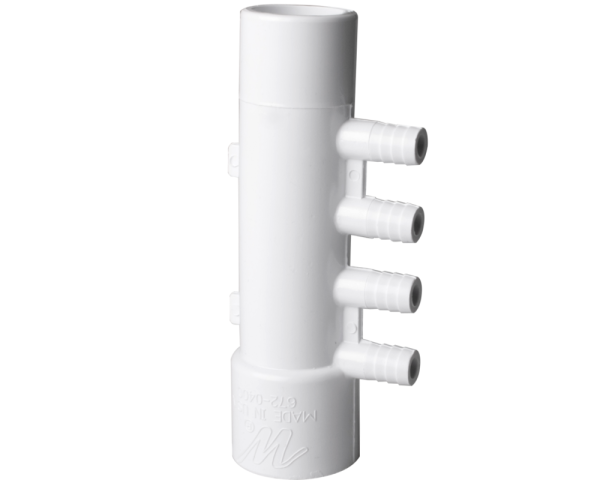 1" M/F manifold, 4 ports 3/8" M+ - Click to enlarge