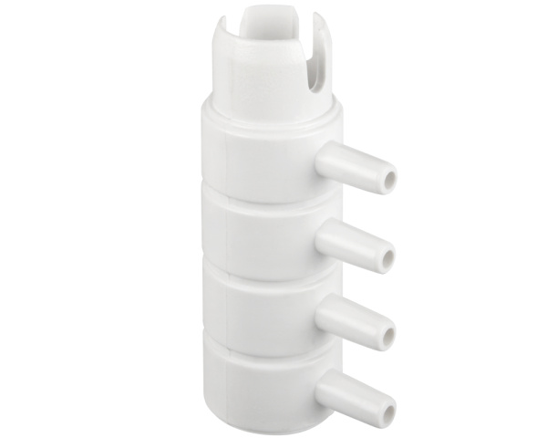 Colector de aire HydroAir 1" M con 4 salidas 1/4" M+ - Haga clic para ampliar