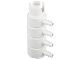 Colector de aire HydroAir 1" M con 4 salidas 1/4" M+