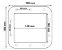 Waterway mounting plate - square skimmer - Click to enlarge