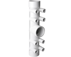 1.5" F/F/F manifold, 8 ports 3/4" M+ smooth
