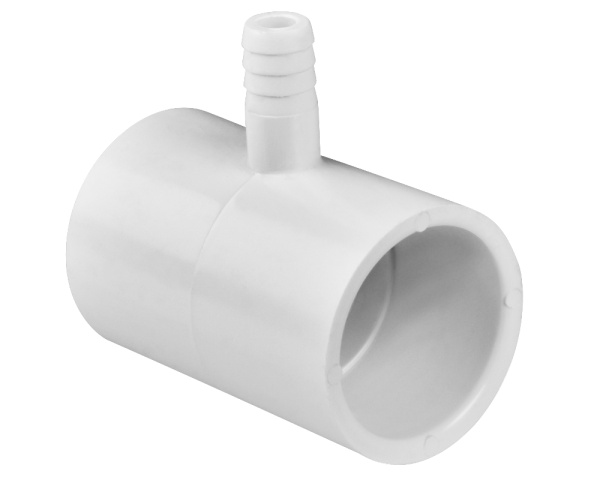 1" F tee with 3/8" ribbed barb - Click to enlarge