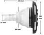 LVJ 5" Lotus Multi-massage jet - Click to enlarge