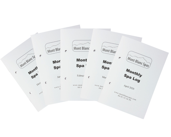 Set of 5 Monthly Spa Logs - ski season - Click to enlarge