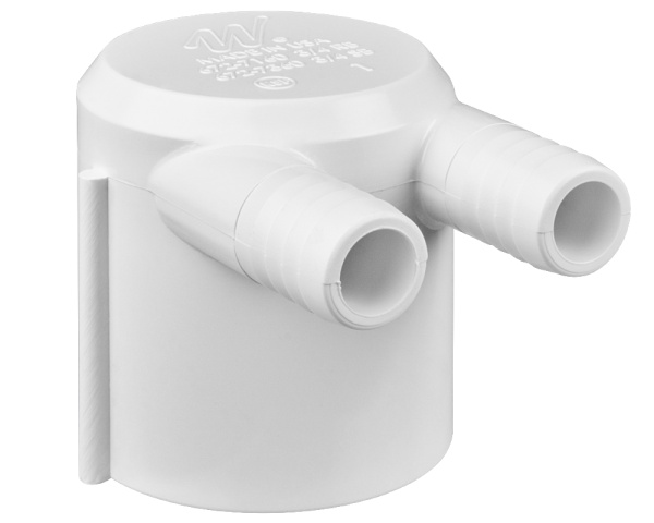 2" F/ Dead end manifold, 2 ports 3/4" M+ ribbed - Click to enlarge