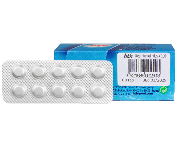 Pastillas HTH Phenol Red - Haga clic para ampliar