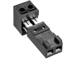 2-Way IDC connector socket for cable mount, 1-row