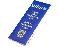 Schablone zur Messung des Radius der Abdeckung