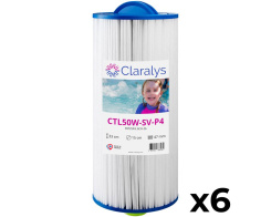 Paquete de 6 filtros Claralys CTL50W-SV-P4