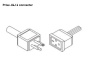HydroQuip AMP to mini J&J adapter cord - Fiber optic - Click to enlarge