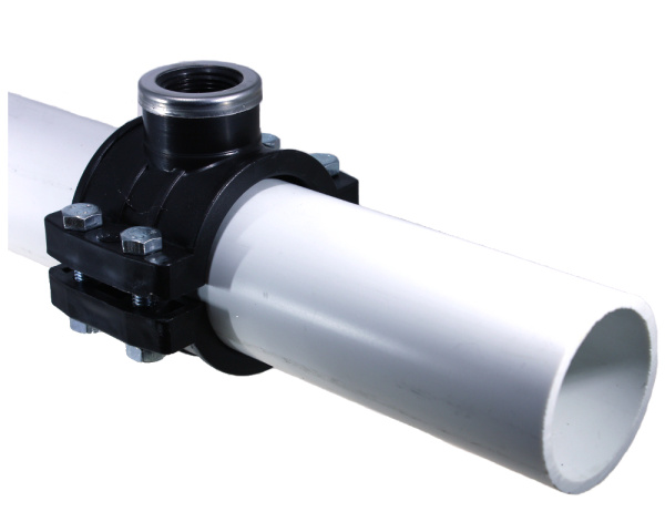 Certikin 1.5" saddle clamp, 3/4" FPT exit - Click to enlarge